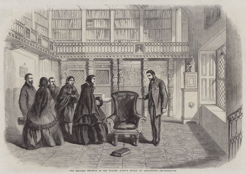La Emperatriz Eugenia en el Estudio de Sir Walter Scott en Abbotsford de Thomas Harrington Wilson