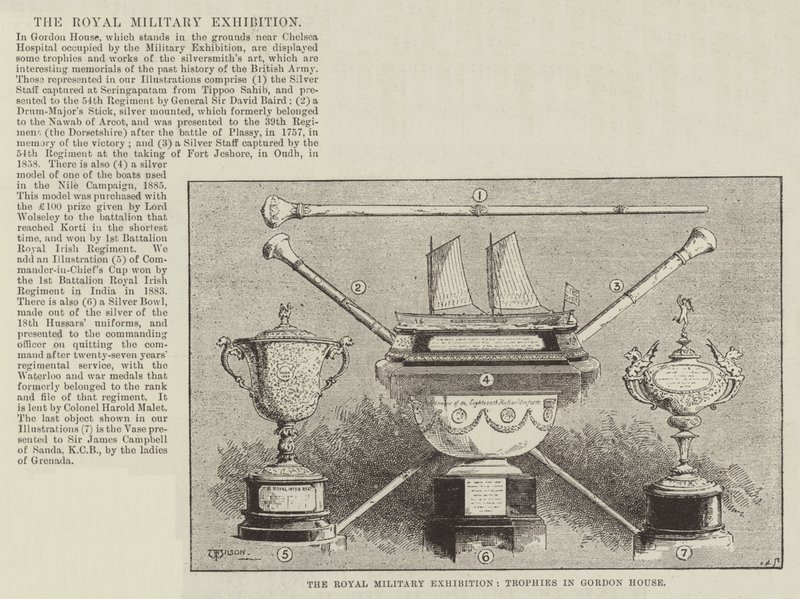 La Exposición Militar Real, Trofeos en Gordon House de Thomas Harrington Wilson