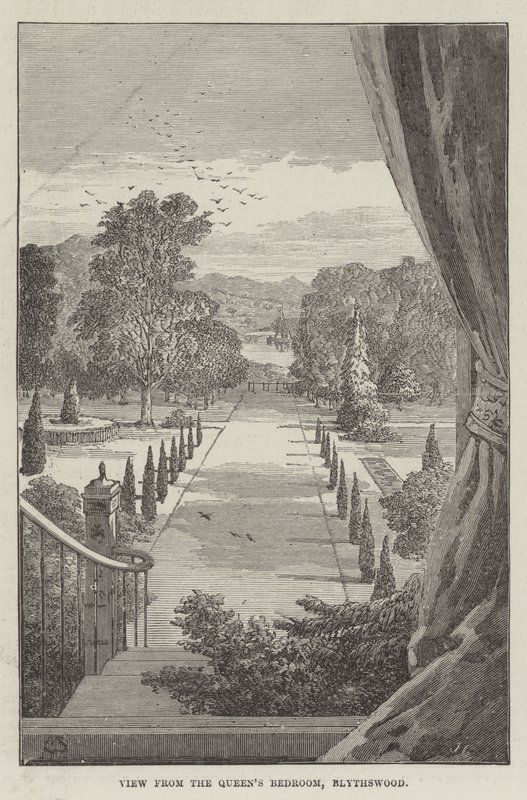 Vista desde el Dormitorio de la Reina, Blythswood de Thomas Harrington Wilson