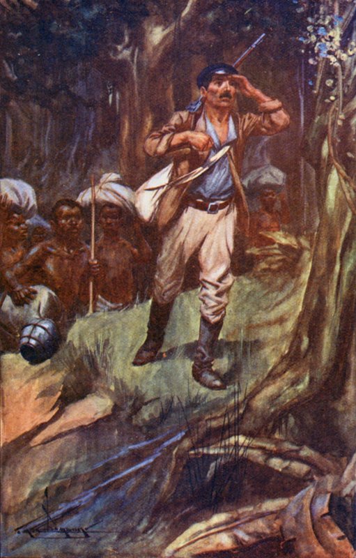"Fue un viaje terrible" (litografía en color) de Thomas Heath Robinson