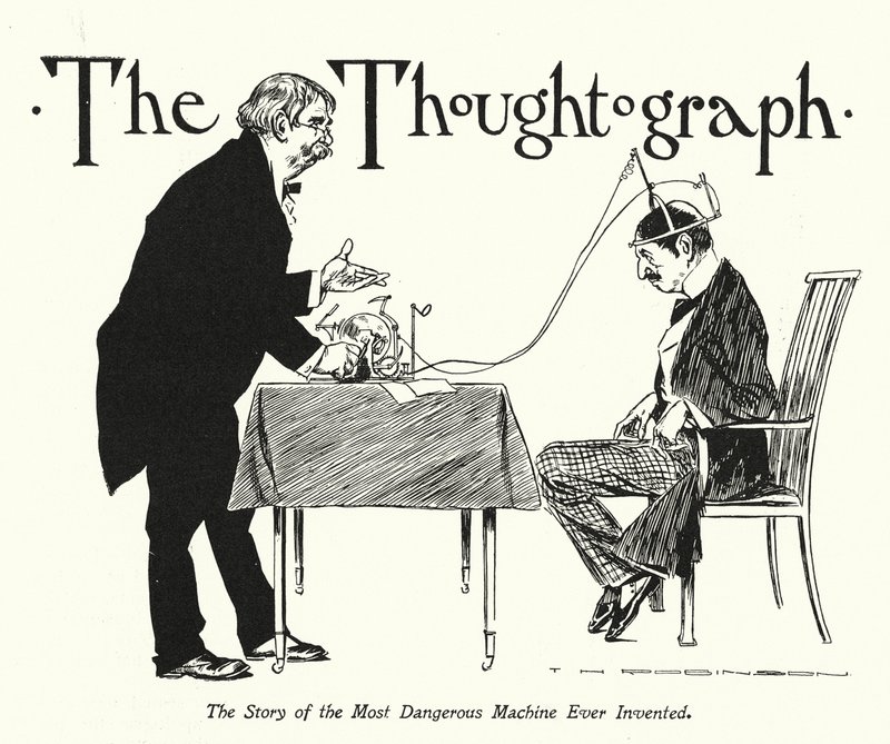 La Thoughtograph (litografía) de Thomas Heath Robinson