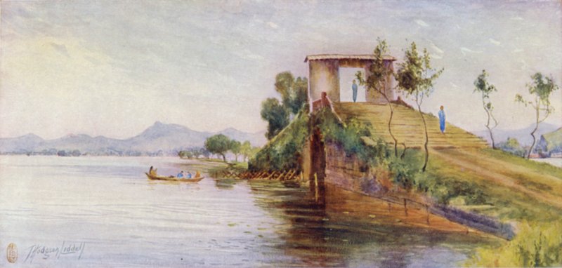 Hangchow, un Puente en el Camino, Lago Oeste de Thomas Hodgson Liddell