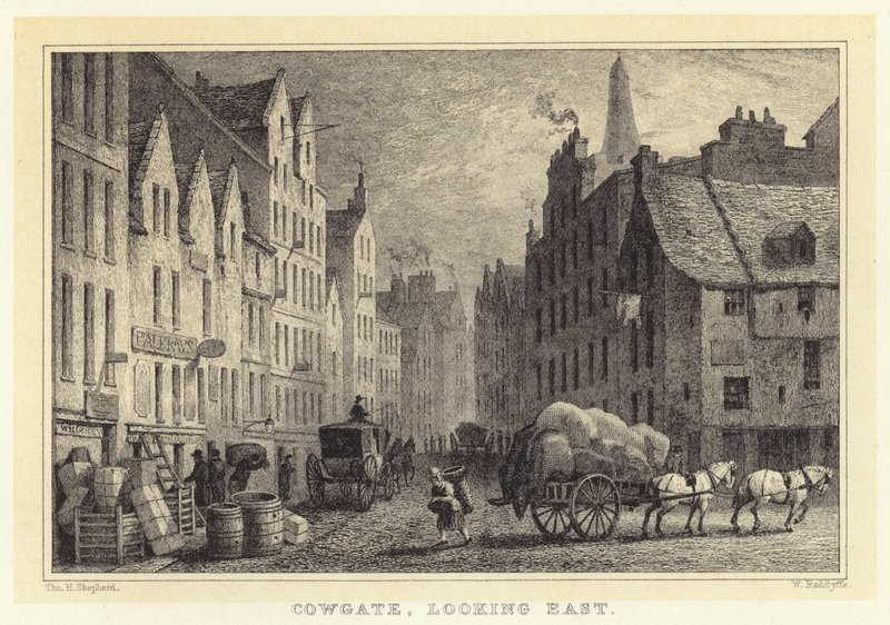 Cowgate, mirando al este de Thomas Hosmer (after) Shepherd