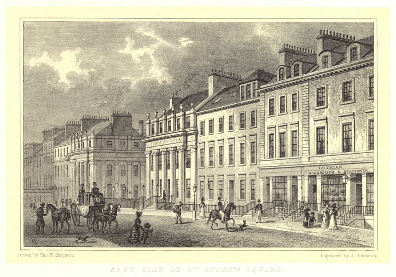 Lado Este de St Andrew Square de Thomas Hosmer (after) Shepherd