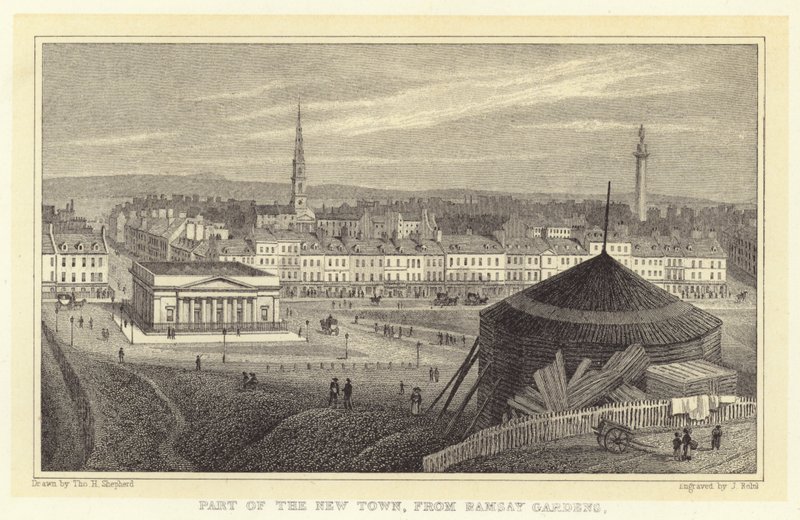 Parte de la Ciudad Nueva, desde Ramsay Gardens de Thomas Hosmer (after) Shepherd