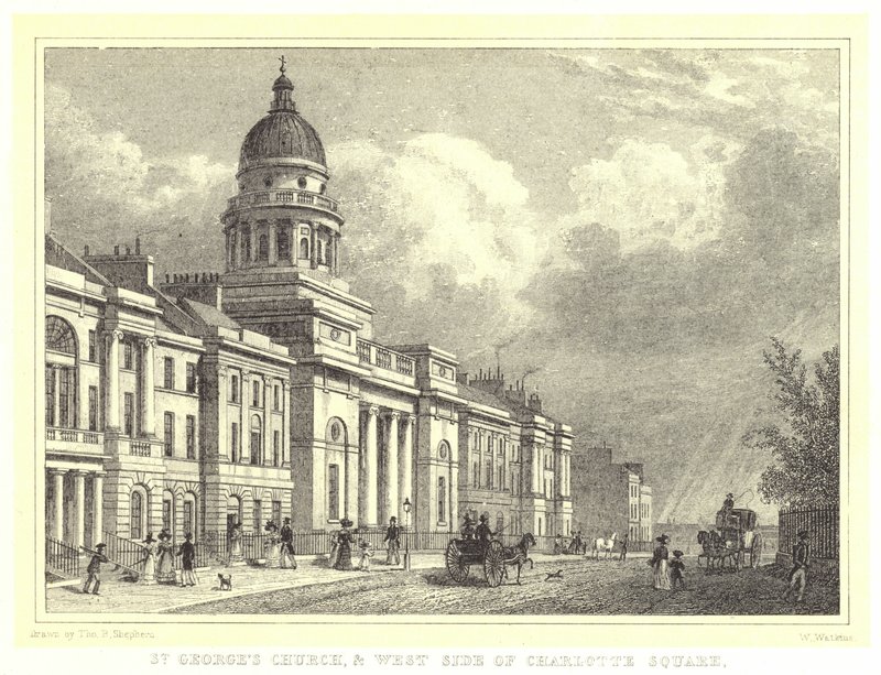 Iglesia de San Jorge y Lado Oeste de Charlotte Square de Thomas Hosmer (after) Shepherd