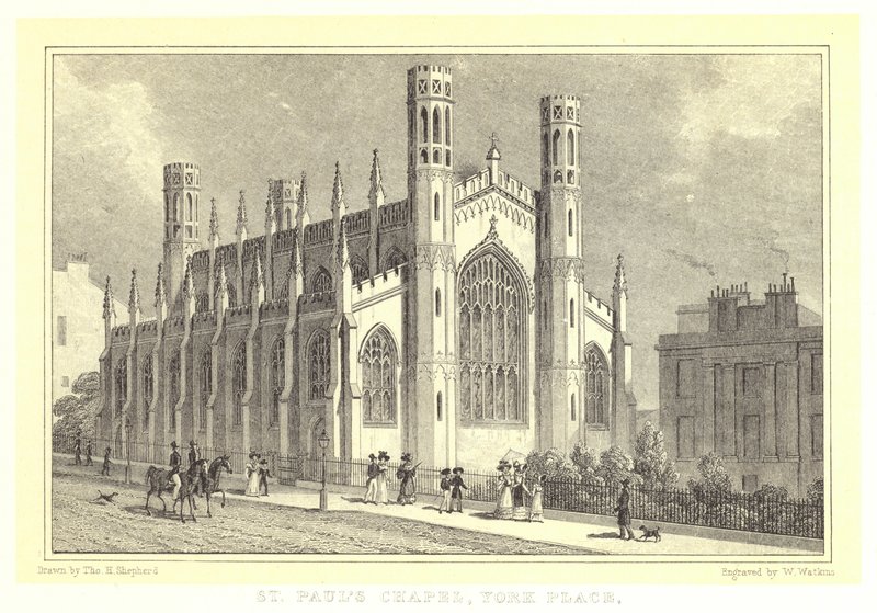Capilla de San Pablo, York Place de Thomas Hosmer (after) Shepherd