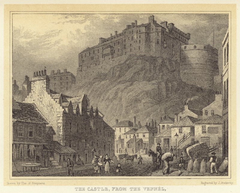 El Castillo, desde el Vennel (grabado) de Thomas Hosmer (after) Shepherd