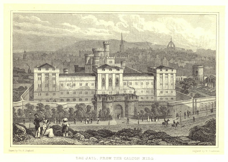 La cárcel, desde Calton Hill de Thomas Hosmer (after) Shepherd