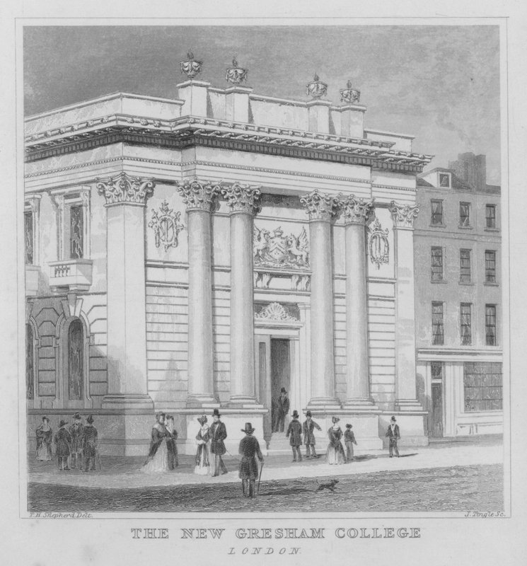 El Nuevo Gresham College, Londres de Thomas Hosmer (after) Shepherd