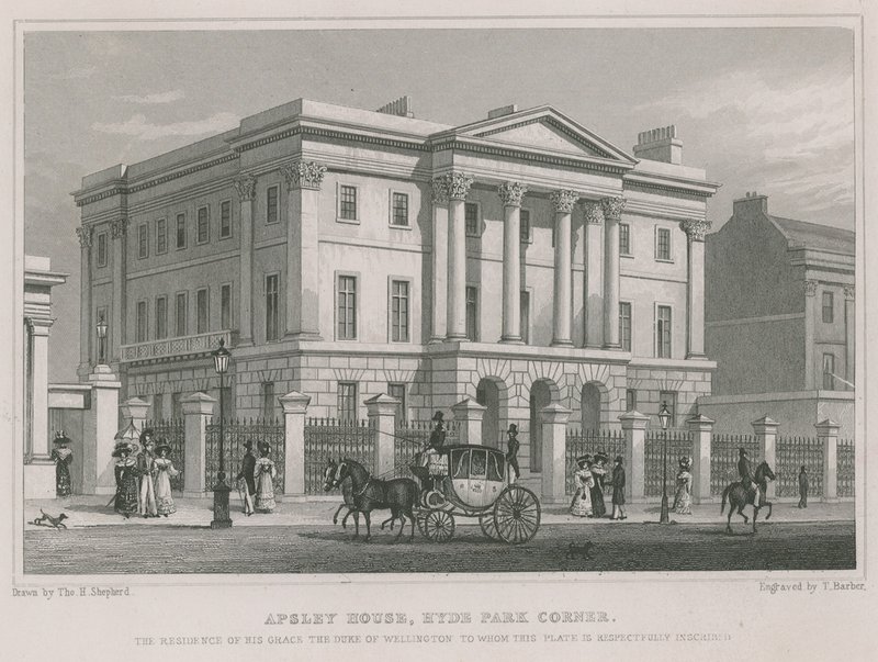 Apsley House, Hyde Park Corner, Londres, la residencia del Duque de Wellington de Thomas Hosmer Shepherd