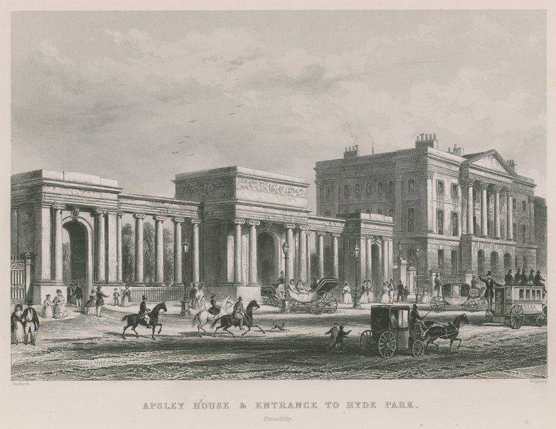 Apsley House y entrada a Hyde Park de Thomas Hosmer Shepherd