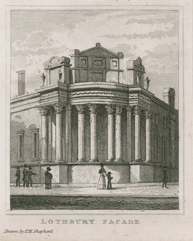 Banco de Inglaterra, frentes de Sir John Soane de Thomas Hosmer Shepherd