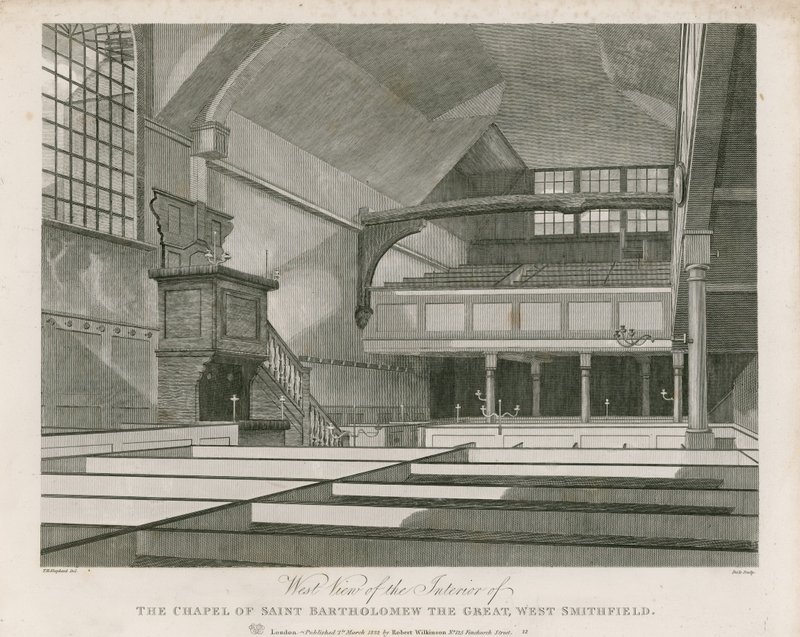 Capilla de San Bartolomé el Grande, West Smithfield de Thomas Hosmer Shepherd