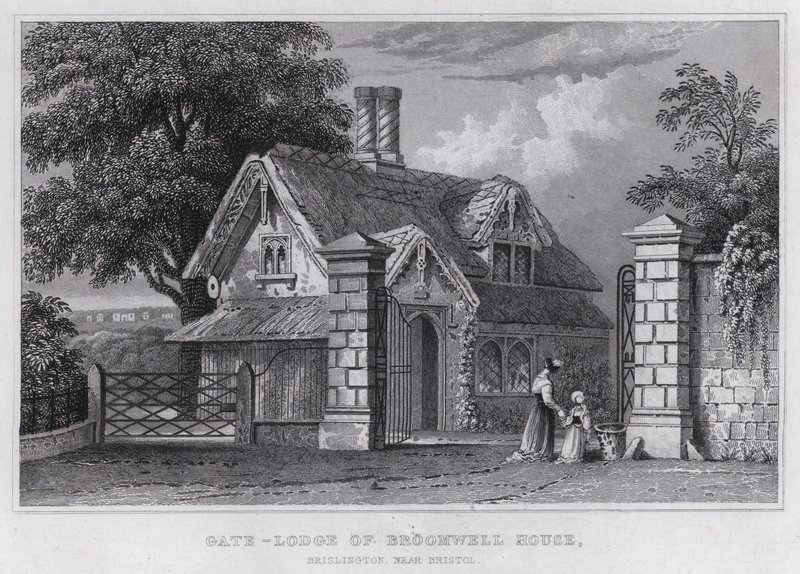 Puerta de la casa Broomwell, Brislington, cerca de Bristol de Thomas Hosmer Shepherd