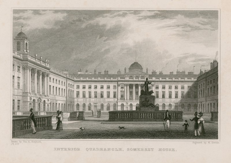Patio Interior, Somerset House de Thomas Hosmer Shepherd