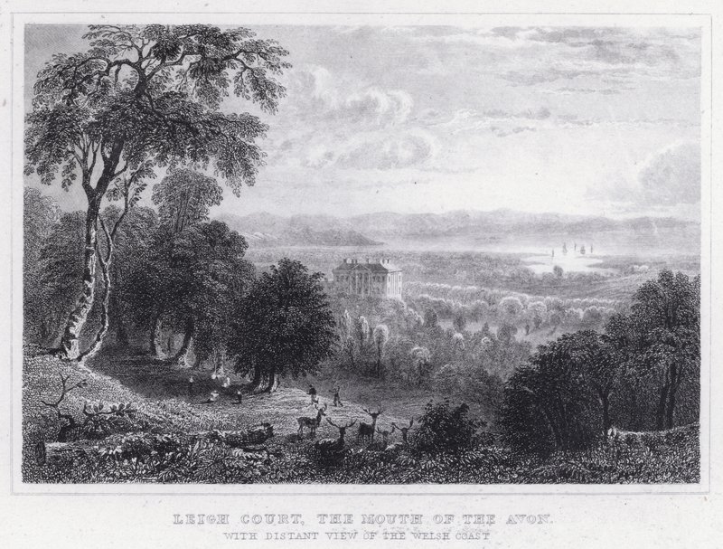 Leigh Court, la boca del Avon, con vista distante de la costa galesa de Thomas Hosmer Shepherd