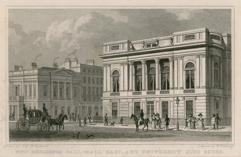 Nuevos edificios Pall Mall East y University Club House de Thomas Hosmer Shepherd