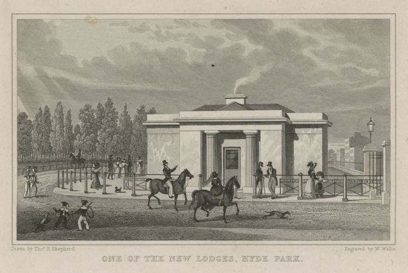 Una de las nuevas casas de campo, Hyde Park, Londres de Thomas Hosmer Shepherd