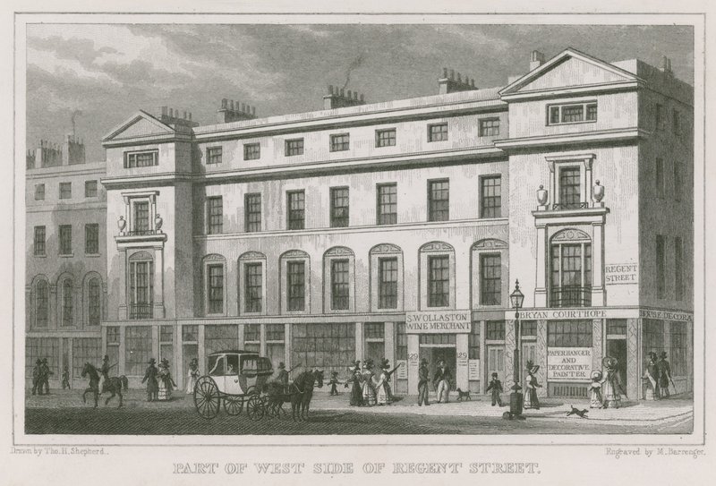 Parte del lado oeste de Regent Street, Londres de Thomas Hosmer Shepherd