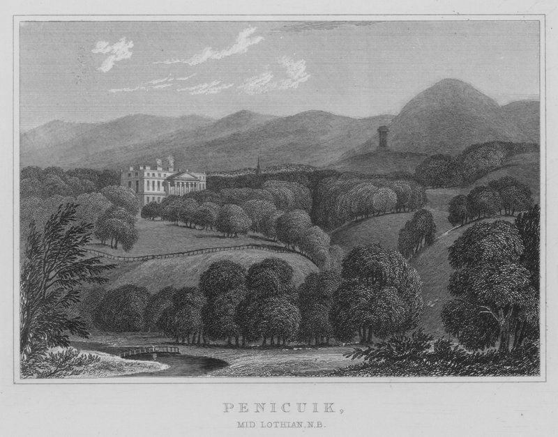 Penicuik, Mid Lothian, NB (grabado) de Thomas Hosmer Shepherd