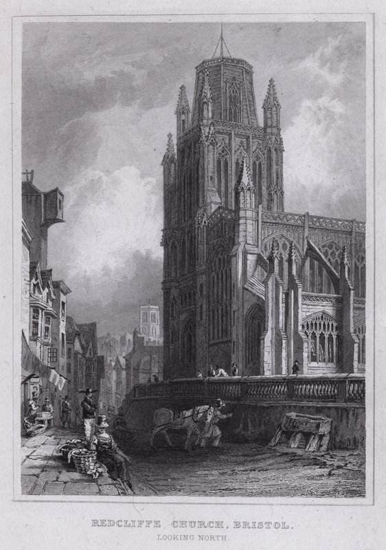 Iglesia de Redcliffe, Bristol, mirando al norte de Thomas Hosmer Shepherd
