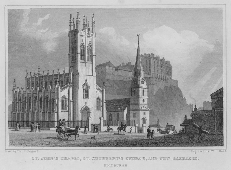 Capilla de San Juan, Iglesia de San Cuthbert y Nuevos Cuarteles, Edimburgo de Thomas Hosmer Shepherd