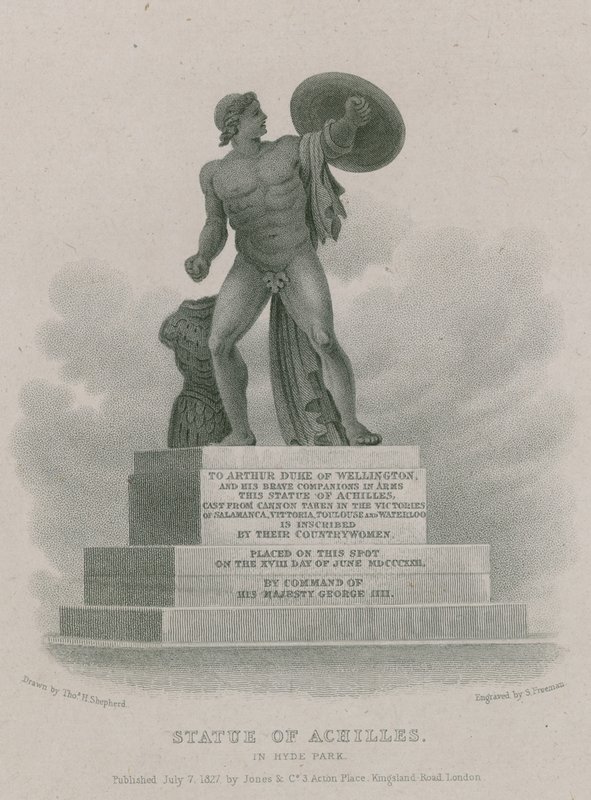Estatua de Aquiles en Hyde Park, Londres de Thomas Hosmer Shepherd