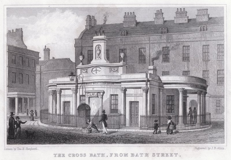 El Cross Bath, desde Bath Street de Thomas Hosmer Shepherd
