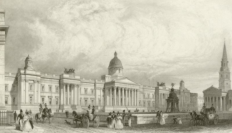 La Nueva Galería Nacional, Trafalgar Square, Londres de Thomas Hosmer Shepherd