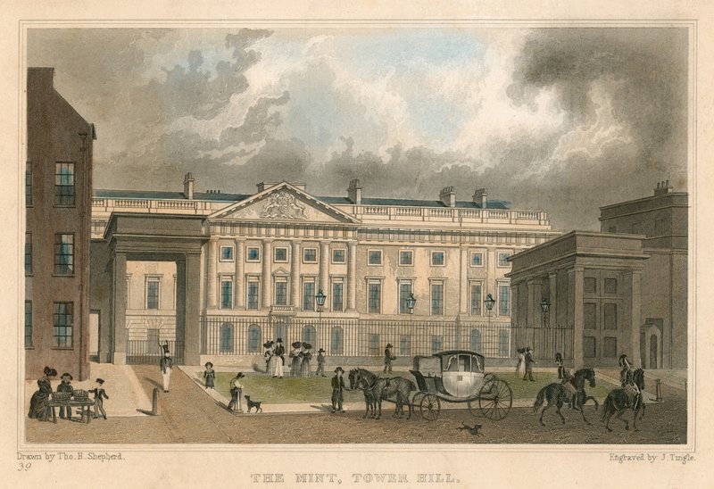 La Real Casa de la Moneda, Tower Hill, Londres de Thomas Hosmer Shepherd