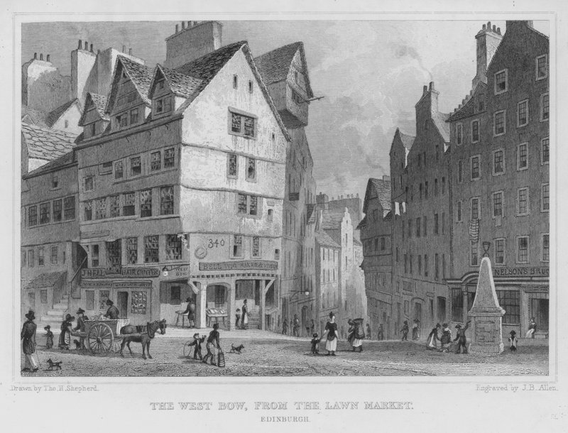 The West Bow, desde el Lawn Market, Edimburgo de Thomas Hosmer Shepherd