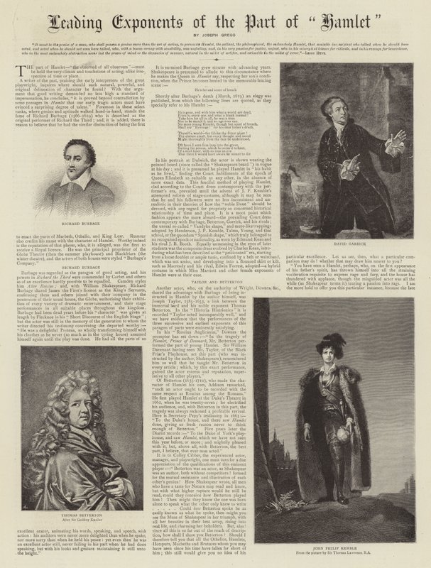 Principales Exponentes del Papel de Hamlet de Thomas Lawrence