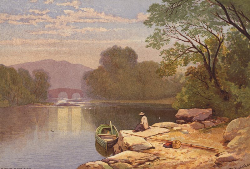 Lagos Killarney, Old Weir Bridge (litografia en color) de Thomas Leeson the Elder Rowbotham