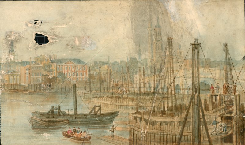 Panorama del río Támesis, lado norte, en 13 partes de Thomas Mann Baynes