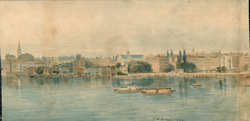 Panorama del Río Támesis, Lado Norte, en 13 partes de Thomas Mann Baynes