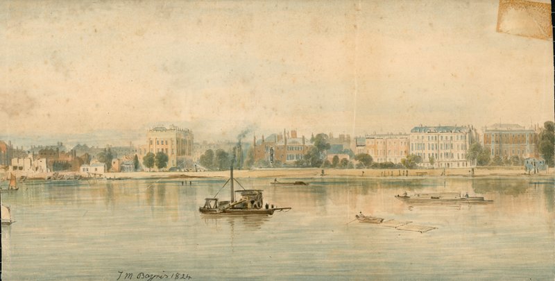 Panorama del río Támesis, lado norte, en 13 partes de Thomas Mann Baynes
