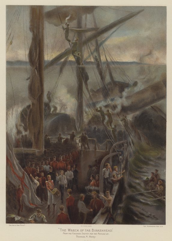 El naufragio del Birkenhead de Thomas Marie Madawaska Hemy