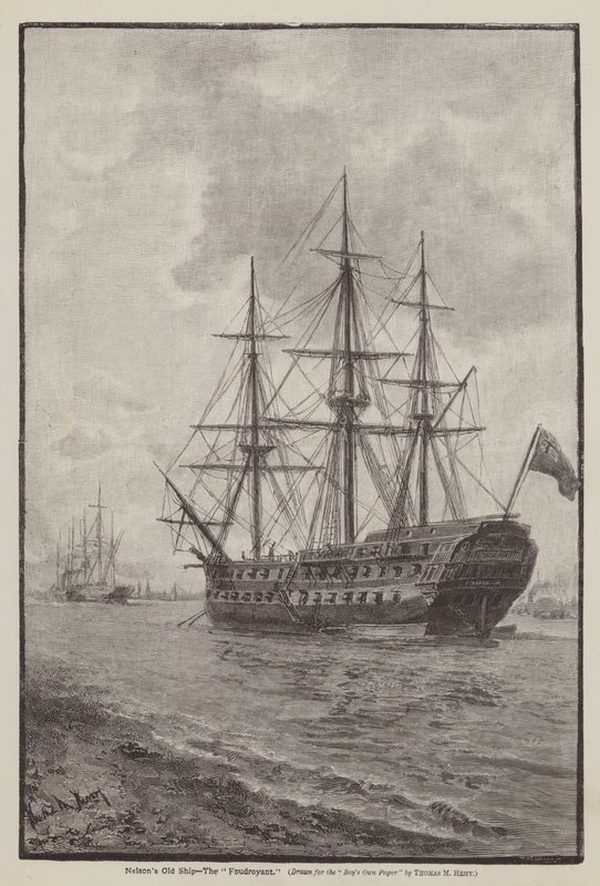 El viejo barco de Nelson, el Foudroyant de Thomas Marie Madawaska Hemy