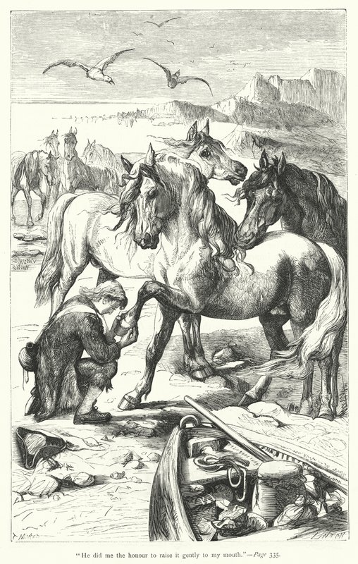 Ilustración de Los viajes de Gulliver de Jonathan Swift de Thomas Morten