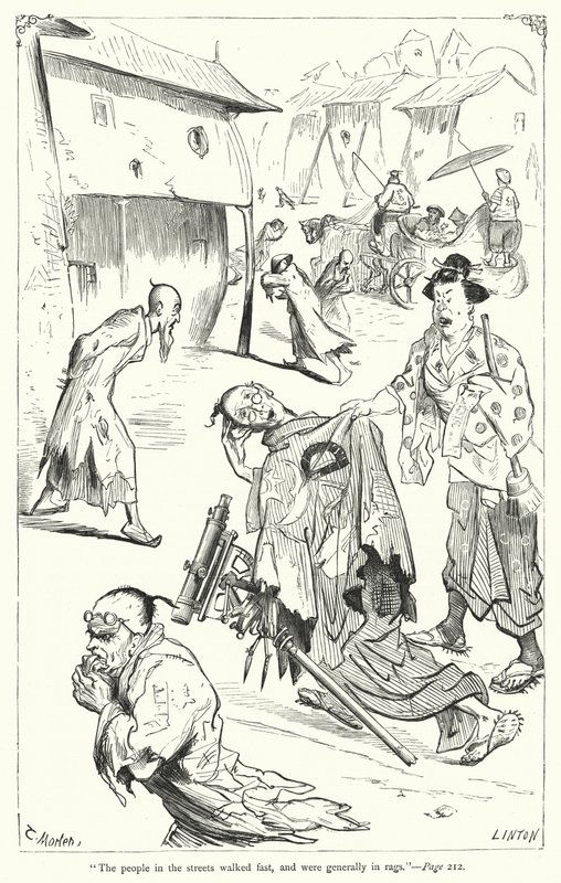 Ilustración de Los viajes de Gulliver de Jonathan Swift de Thomas Morten