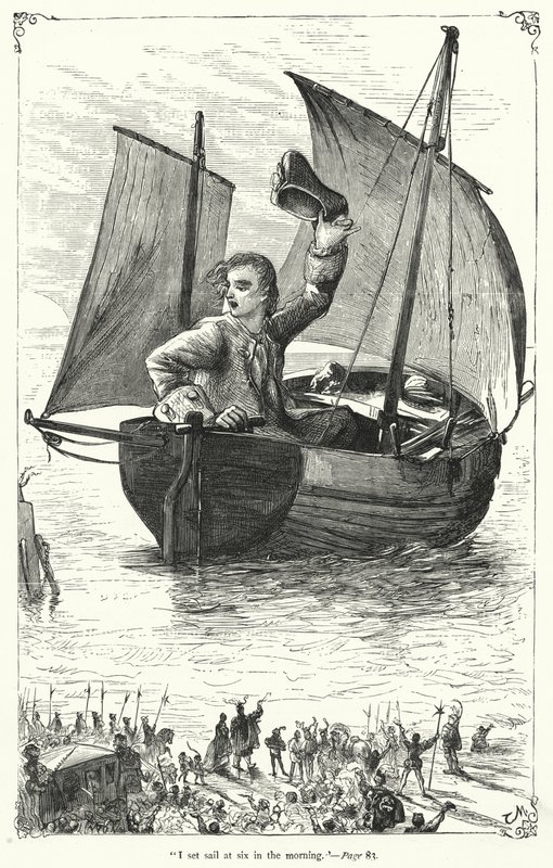 Ilustración de Los viajes de Gulliver de Jonathan Swift de Thomas Morten