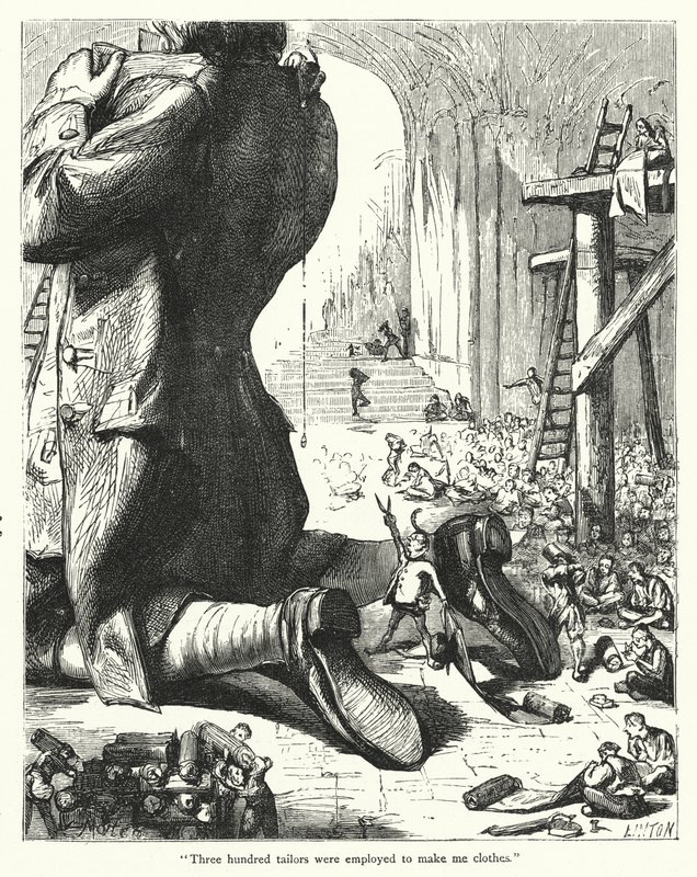 Ilustración para Los viajes de Gulliver de Jonathan Swift de Thomas Morten