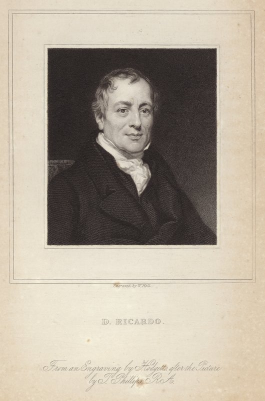 Retrato de David Ricardo de Thomas Phillips