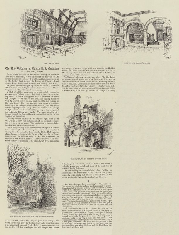 Los Nuevos Edificios en Trinity Hall, Cambridge de Thomas Raffles Davison