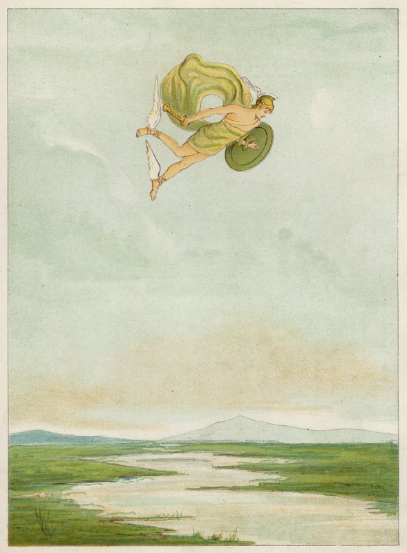 Perseo volando para matar a la Gorgona de Thomas Ralph Spence