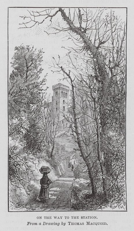 Camino de la estación (grabado) de Thomas Robert Macquoid