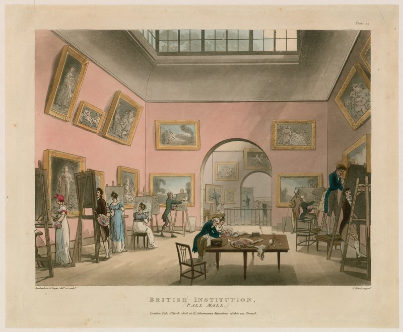 Institución Británica, Pall Mall de Thomas Rowlandson