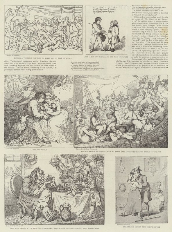 Arte humorístico en la Exposición Naval Real de Thomas Rowlandson
