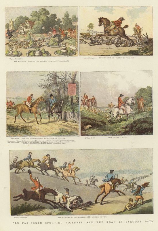 Imágenes deportivas a la antigua de Thomas Rowlandson